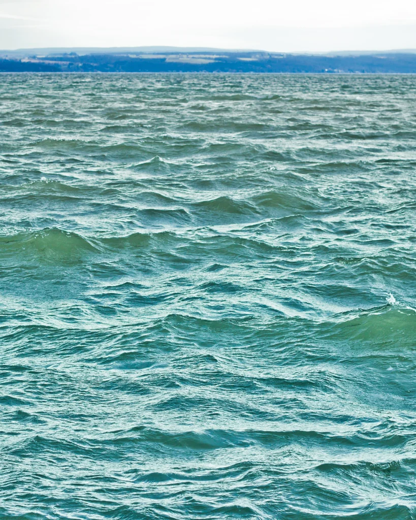 Choppy waters on Canandaigua Lake.